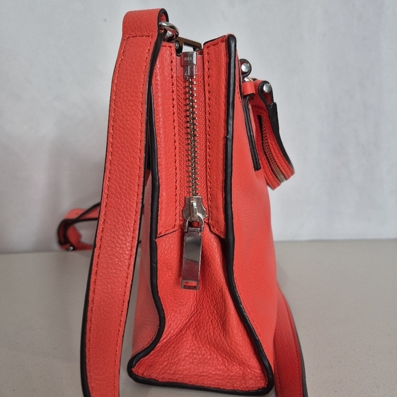 Rebecca Minkoff Leather Mini Blair Tote Crossbody Handbag in Poppy  *No Fringe - Picture 8 of 16